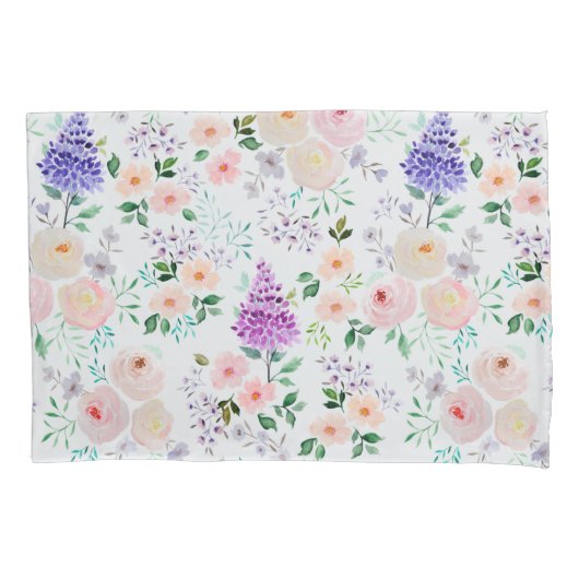Waterverf Floral van Tropische Breeze Kussensloop (Voorkant)