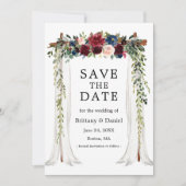 Waterverf Floral van Wedding Canopy Save The Date (Voorkant)