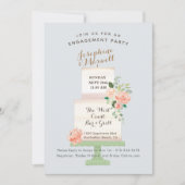 Waterverf Floral Verloving Kaart (Voorkant)