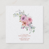 Waterverf Floral Vierkante Visitekaartje (Achterkant)