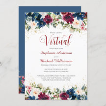 Waterverf Floral Virtual Wedding