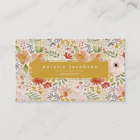 Waterverf Floral Visitekaartje (Voorkant)
