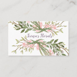 Waterverf Floral Visitekaartje
