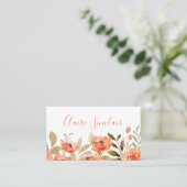 Waterverf Floral Visitekaartje (Staand voorkant)