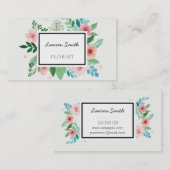 Waterverf Floral Visitekaartje (Voorkant / Achterkant)