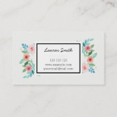 Waterverf Floral Visitekaartje (Achterkant)