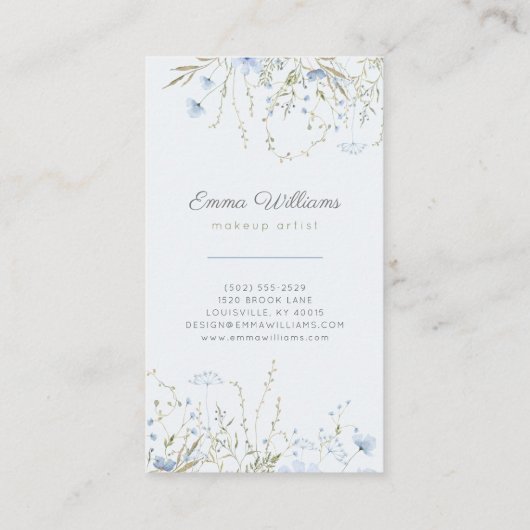 Waterverf Floral Visitekaartje (Achterkant)