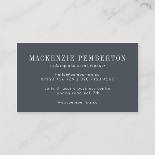 Waterverf Floral Visitekaartje (Achterkant)