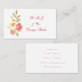 Waterverf Floral Visitekaartje (Voorkant / Achterkant)