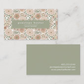 Waterverf Floral Visitekaartje (Voorkant / Achterkant)