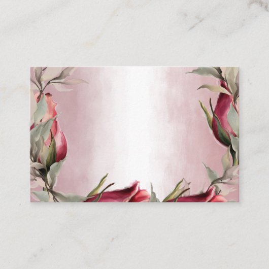 Waterverf Floral Visitekaartjes (Voorkant)