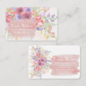 Waterverf Floral Visitekaartjes (Voorkant / Achterkant)