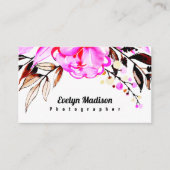 Waterverf Floral Visiting Card Visitekaartje (Voorkant)