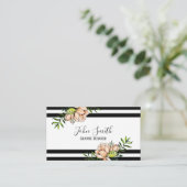 Waterverf Floral Visiting Kaart Business Kaart Visitekaartje (Staand voorkant)