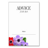 Waterverf Floral Vrijgezellenfeest Advice Card Kaart (Voorkant)