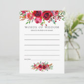 Waterverf Floral Vrijgezellenfeest Advice voor mam Kaart (Staand voorkant)