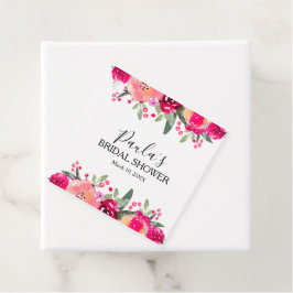 Waterverf Floral Vrijgezellenfeest Bedankjes Labels
