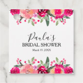 Waterverf Floral Vrijgezellenfeest Bedankjes Labels (Voorkant)