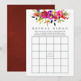 Waterverf Floral Vrijgezellenfeest Bingo Kaart