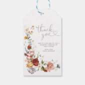 Waterverf Floral Vrijgezellenfeest Cadeaulabel (Achterkant)