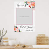 Waterverf Floral Vrijgezellenfeest Foto Prop. Poster (Keuken)