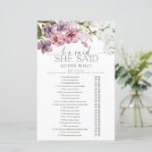 Waterverf Floral Vrijgezellenfeest Game (Staand voorkant)