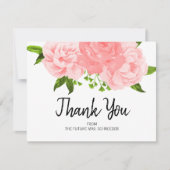 Waterverf Floral Vrijgezellenfeest Hartelijk dank Kaart (Voorkant)