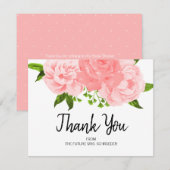 Waterverf Floral Vrijgezellenfeest Hartelijk dank Kaart (Voorkant / Achterkant)