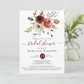 Waterverf Floral Vrijgezellenfeest Invitat Kaart (Staand voorkant)