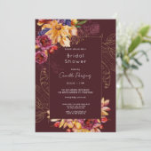 Waterverf Floral Vrijgezellenfeest Kaart (Staand voorkant)