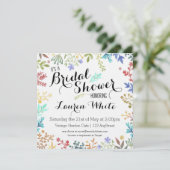 Waterverf Floral Vrijgezellenfeest Kaart (Staand voorkant)