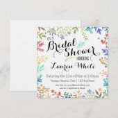 Waterverf Floral Vrijgezellenfeest Kaart (Voorkant / Achterkant)