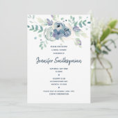 Waterverf Floral Vrijgezellenfeest Kaart (Staand voorkant)