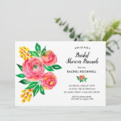 Waterverf Floral Vrijgezellenfeest Kaart (Staand voorkant)