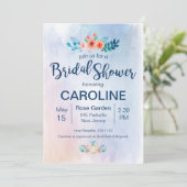 Waterverf Floral Vrijgezellenfeest Kaart (Staand voorkant)