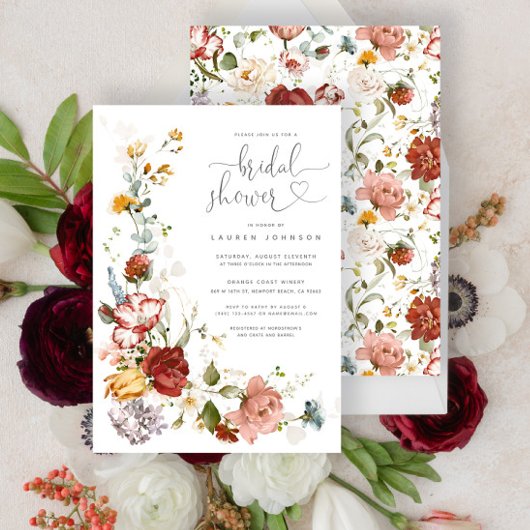   Waterverf Floral Vrijgezellenfeest Kaart