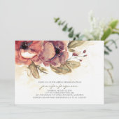  Waterverf Floral Vrijgezellenfeest Kaart (Staand voorkant)