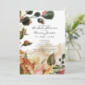 Waterverf Floral Vrijgezellenfeest Kaart (Staand voorkant)