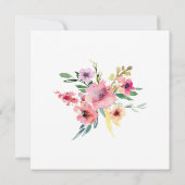 Waterverf Floral Vrijgezellenfeest Kaart (Achterkant)