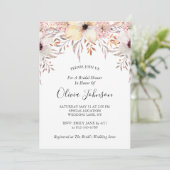 Waterverf Floral Vrijgezellenfeest Kaart (Staand voorkant)