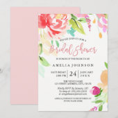 Waterverf Floral Vrijgezellenfeest Kaart (Voorkant / Achterkant)