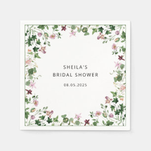 Waterverf Floral Vrijgezellenfeest Napkins Servet