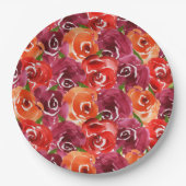 Waterverf Floral Vrijgezellenfeest Papieren Bordje (Voorkant)