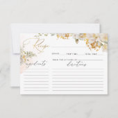 Waterverf Floral Vrijgezellenfeest Recipcard (Voorkant)