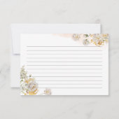 Waterverf Floral Vrijgezellenfeest Recipcard (Achterkant)