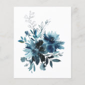 Waterverf Floral Vrijgezellenfeest Recipcard (Achterkant)