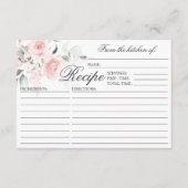 Waterverf Floral Vrijgezellenfeest RECIPE Enclosur Informatiekaartje (Voorkant)