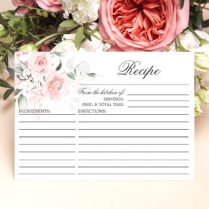 Waterverf Floral Vrijgezellenfeest RECIPE Enclosur Informatiekaartje