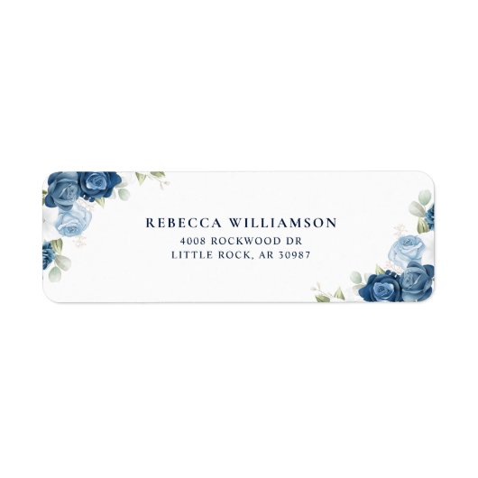 Waterverf Floral Vrijgezellenfeest Retouradres Etiket (Voorkant)