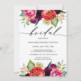 Waterverf Floral Vrijgezellenfeest Rustic Boho Kaart